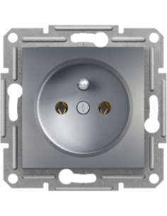 SE Контакт френски стандарт 16A цвят Стомана Asfora - EPH2800162 - Цена | LEDs4economy