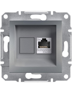 SE Розетка RJ45 UTP cat.5е цвят Стомана Asfora - EPH4300162 - Цена | LEDs4economy