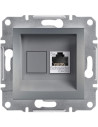SE Розетка RJ45 UTP cat.5е цвят Стомана Asfora - EPH4300162 - Цена | LEDs4economy