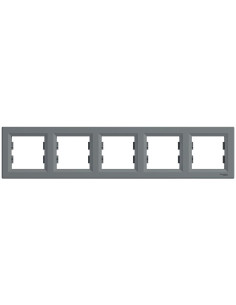 SE Рамка 5х цвят Стомана Asfora - EPH5800562 - Цена | LEDs4economy