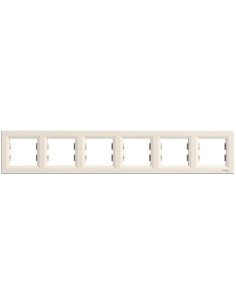 SE Рамка 6х цвят Крем Asfora - EPH5800623 - Цена | LEDs4economy