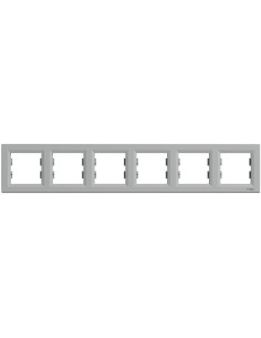 SE Рамка 6х цвят Алуминий Asfora - EPH5800661 - Цена | LEDs4economy