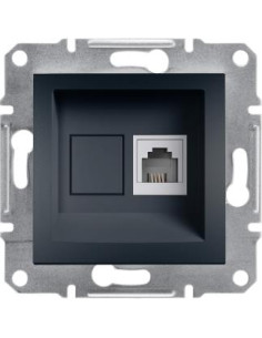SE Розетка RJ11 цвят Антрацит Asfora - EPH4100171 - Цена | LEDs4economy