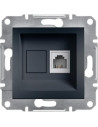 SE Розетка RJ11 цвят Антрацит Asfora - EPH4100171 - Цена | LEDs4economy