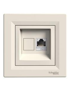 SE Розетка RJ45 UTP cat.6 моноблок цвят Крем Asfora - EPH4700123 - Цена | LEDs4economy