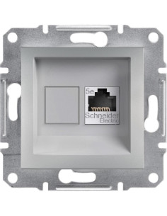SE Розетка RJ45 UTP cat.5е цвят Алуминий Asfora - EPH4300161 - Цена | LEDs4economy