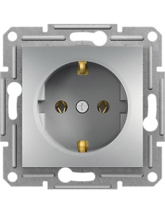 SE Контакт ШУКО 16A цвят Алуминий Asfora - EPH2900161 - Цена | LEDs4economy