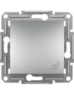 SE Бутон със символ "звънец" цвят Алуминий Asfora - EPH0800161 - Цена | LEDs4economy