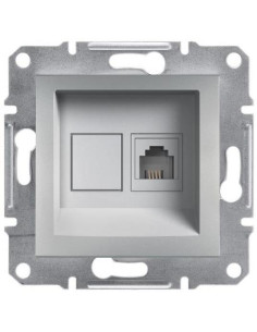 SE Розетка RJ11 цвят Алуминий Asfora - EPH4100161 - Цена | LEDs4economy