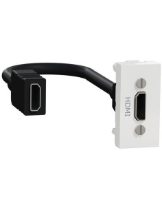 SE Розетка HDMI с кабел 15см. 1 мод. цвят Бял Unica - NU343018 - Цена | LEDs4economy