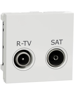 SE Розетка TV+SAT 2dB 2 мод. цвят Бял Unica - NU345418 - Цена | LEDs4economy