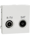 SE Розетка TV+SAT 2dB 2 мод. цвят Бял Unica - NU345418 - Цена | LEDs4economy