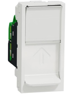 SE Розетка RJ45 UTP cat.6 S-One 1 мод. цвят Бял Unica - NU341418 - Цена | LEDs4economy