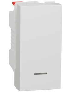 SE Бутон с индикатор 1 мод. цвят Бял Unica - NU310618N - Цена | LEDs4economy
