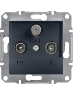 SE Розетка TV+R+SAT крайна 1dB цвят Антрацит Asfora - EPH3500171 - Цена | LEDs4economy