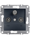 SE Розетка TV+R+SAT крайна 1dB цвят Антрацит Asfora - EPH3500171 - Цена | LEDs4economy