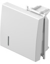 TEM Лицев панел ключ/бутон 2М с индикатор, цвят Бял гланц, Modul - TM12PWIN - Цена | LEDs4economy