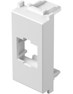 TEM Лицев панел RJ45 Keystone 1M, цвят Бял гланц, Modul - KM50PW - Цена | LEDs4economy