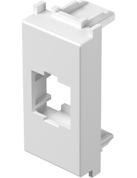 Лицев панел RJ45 Keystone 1M, цвят Бял гланц, Modul TEM