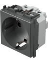 TEM Контакт шуко 2P+E 16A 2M, цвят Антрацит, Modul - VM10AT - Цена | LEDs4economy