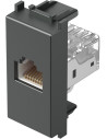 TEM Розетка RJ45 Cat.5e UTP 1M, цвят Антрацит, Modul - KM37AT - Цена | LEDs4economy