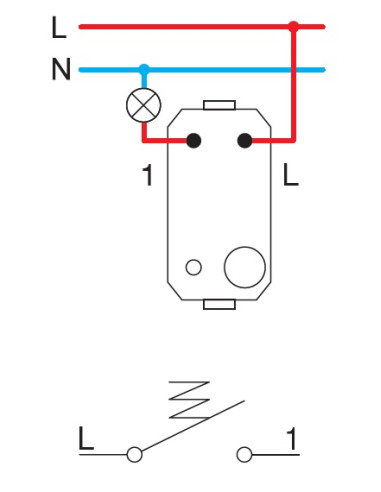 Бутон NO 16A 1M, Modul TEM