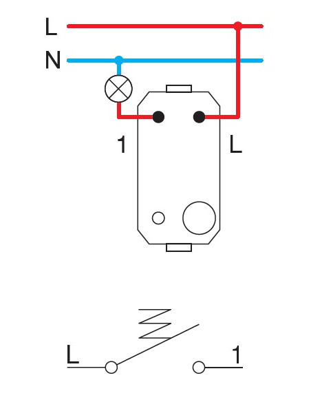 Бутон NO 16A 1M, Modul TEM