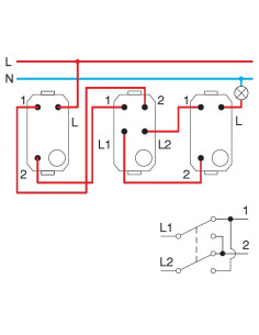 TEM Кръстат ключ 16A 1M, Modul - SM70 - Цена | LEDs4economy 2