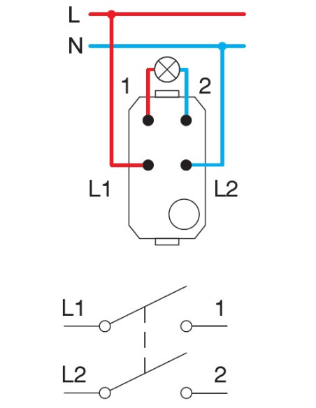 Двуполюсен ключ 16A 1M, Modul TEM