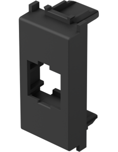 TEM Лицев панел RJ45 Keystone 1M, цвят Черен мат, Modul - KM50SB - Цена | LEDs4economy