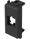 TEM Лицев панел RJ45 Keystone 1M, цвят Черен мат, Modul - KM50SB - Цена | LEDs4economy