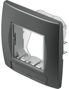 TEM Рамка 2M IP44 за контакти, цвят Антрацит, Modul - CM23AT - Цена | LEDs4economy