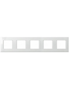 TEM Рамка 2+2+2+2+2M, цвят Бял гланц, Modul - OL29PW - Цена | LEDs4economy