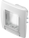 TEM Рамка 2M IP44 за ключове, цвят Бял гланц, Modul - CM22PW - Цена | LEDs4economy