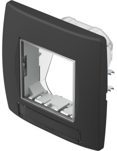 TEM Рамка 2M IP44 за контакти, цвят Черен мат, Modul - CM23SB - Цена | LEDs4economy