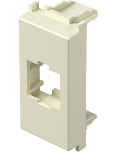 TEM Лицев панел RJ45 Keystone 1M, цвят Крем гланц, Modul - KM50IW - Цена | LEDs4economy
