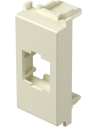 TEM Лицев панел RJ45 Keystone 1M, цвят Крем гланц, Modul - KM50IW - Цена | LEDs4economy