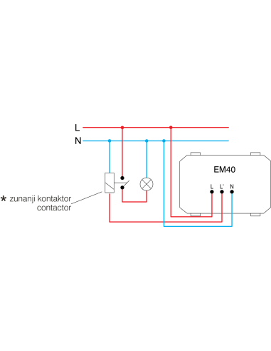 Енергоспестител с времезакъснение 3A 3M, цвят Бял гланц, Modul TEM