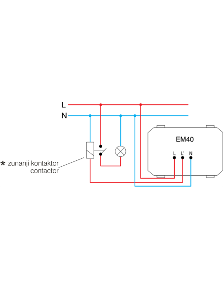 Енергоспестител с времезакъснение 3A 3M, цвят Бял гланц, Modul TEM