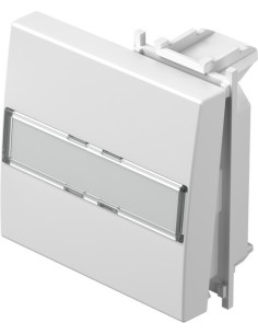 TEM Лицев панел ключ/бутон 2М с етикет, цвят Бял гланц, Modul - TM13PWIL - Цена | LEDs4economy