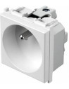 TEM Контакт френски стандарт 2P+E 16A 2M, цвят Бял гланц, Modul - VM40PW - Цена | LEDs4economy