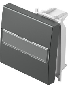 TEM Лицев панел ключ/бутон 2М с етикет, цвят Антрацит, Modul - TM13ATIL - Цена | LEDs4economy
