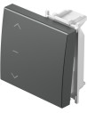 TEM Лицев панел ключ/бутон 2М и символ "щори", цвят Антрацит, Modul - TM12ATNT10 - Цена | LEDs4economy