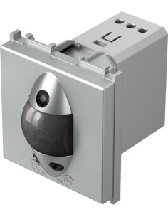 TEM Датчик за движение PIR, 110°, обхват 8m @ h1.2m, ≤ 80W, изисква неутрала, 2M, цвят Сребро мат, Modul - EM32ES - Цена | LEDs4