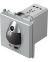 TEM Датчик за движение PIR, 110°, обхват 8m @ h1.2m, ≤ 80W, изисква неутрала, 2M, цвят Сребро мат, Modul  - EM32ES