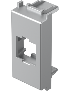 TEM Лицев панел RJ45 Keystone 1M, цвят Сребро мат, Modul - KM50ES - Цена | LEDs4economy