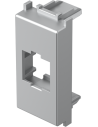 TEM Лицев панел RJ45 Keystone 1M, цвят Сребро мат, Modul - KM50ES - Цена | LEDs4economy