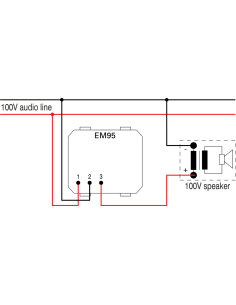 TEM Атенюатор 100V 35W 2M, цвят Черен мат, Modul - EM95SB - Цена | LEDs4economy