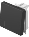 TEM Лицев панел ключ/бутон 2М с индикатор, цвят Черен мат, Modul - TM12SBIN - Цена | LEDs4economy