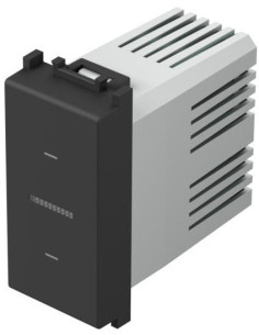 TEM Бутон с програмируемо реле 16A 1M, цвят Черен мат, Modul - EM82SB - Цена | LEDs4economy